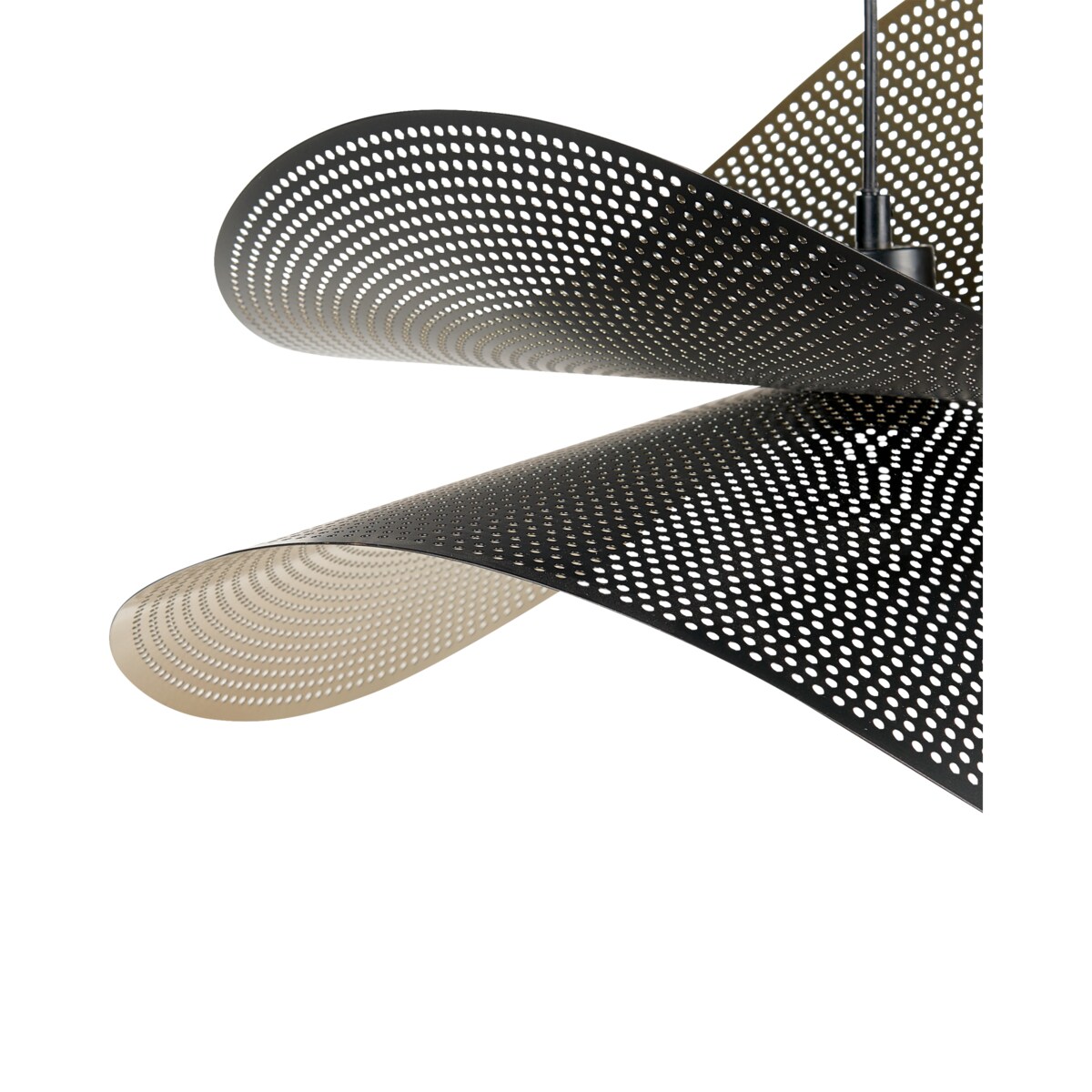 Lampa wisząca metalowa czarno-złota DOYLES