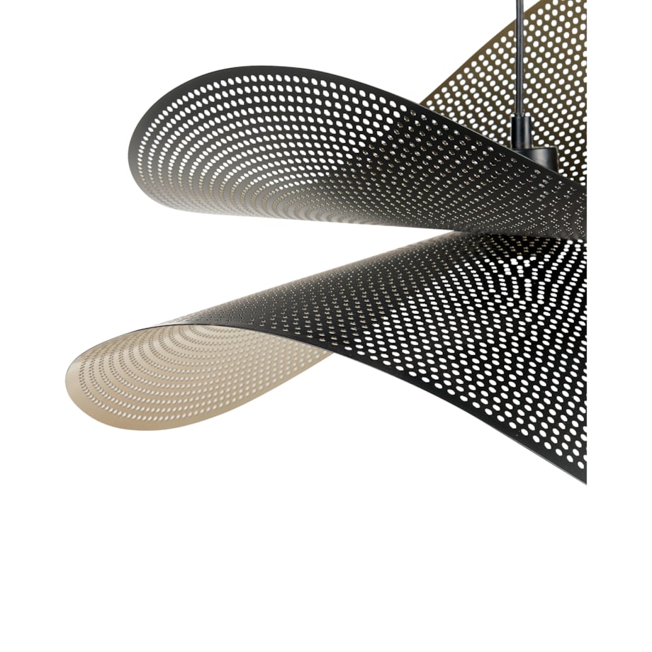 Lampa wisząca metalowa czarno-złota DOYLES