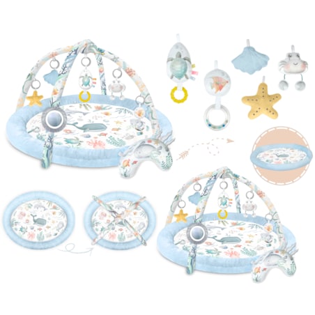 Mata edukacyjna interaktywna dla niemowląt kokon kojec gniazdo Nukido