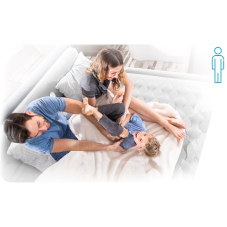 Materac welurowy dmuchany + pompka Intex 64141-68612