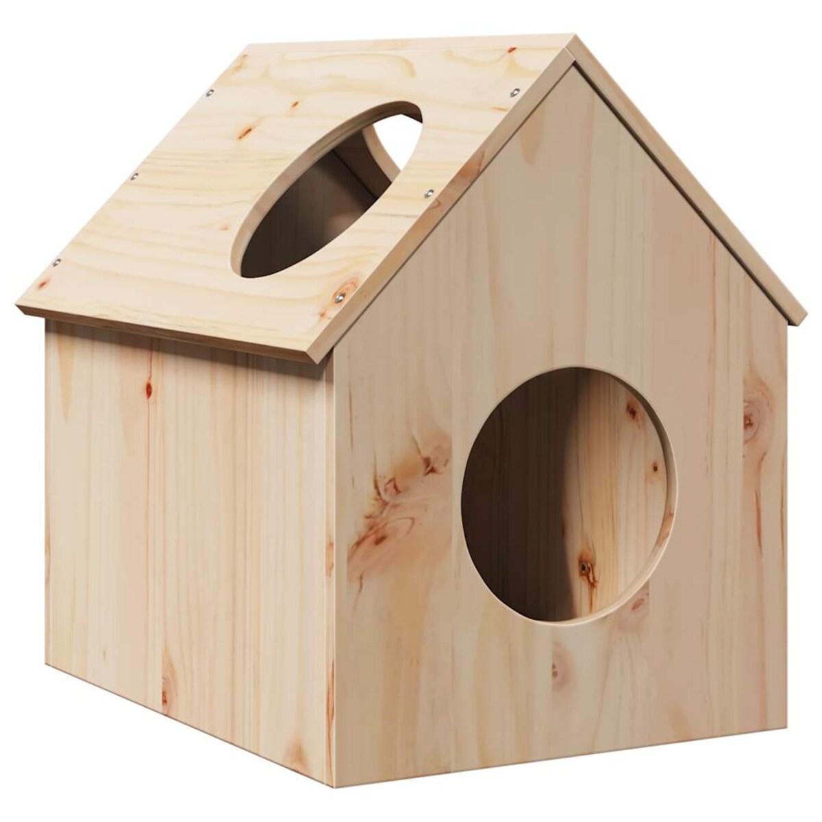 vidaXL Domek dla kota, 41x50x50 cm, lite drewno sosnowe