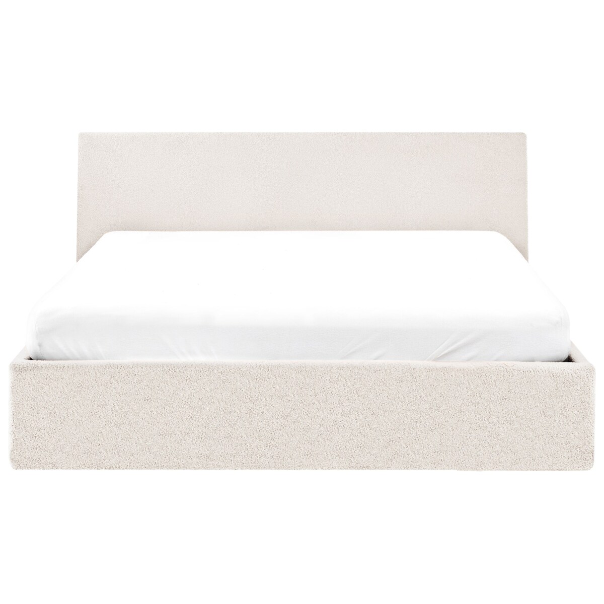 Łóżko z pojemnikiem Boucle ORBEY 140 x 200 cm Złamana biel