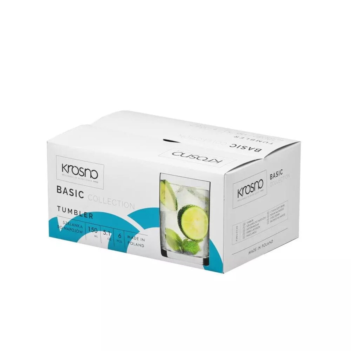 Proste Klasyczne Szklanki Soft Drink Literatki Krosno 150 ml Zestaw 6 sztuk