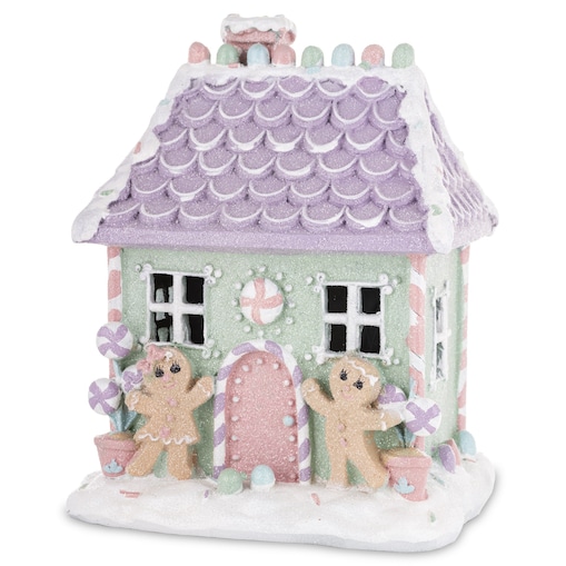 Domek ciasteczkowy LED 21,5x16x14 cm BISCOTTO niebieski