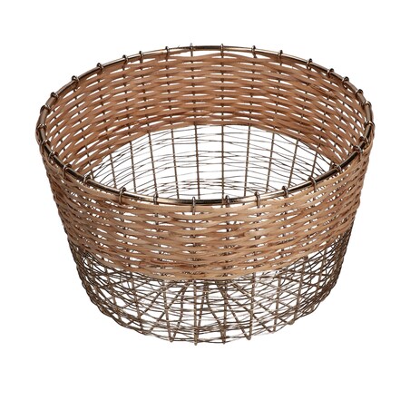 Okrągły koszyk Mettiloqui - Brązowy, 26 x 15 cm