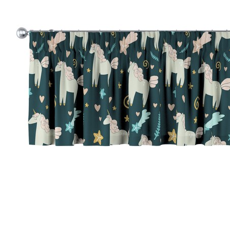 Lambrekin na taśmie marszczącej 260x40 niebieski