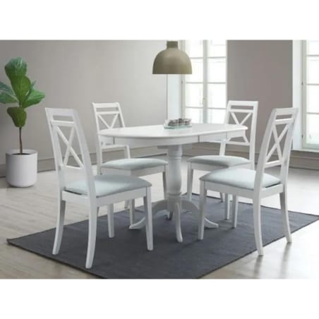 Stół DELLO 100(129)x70 biały rozkładany