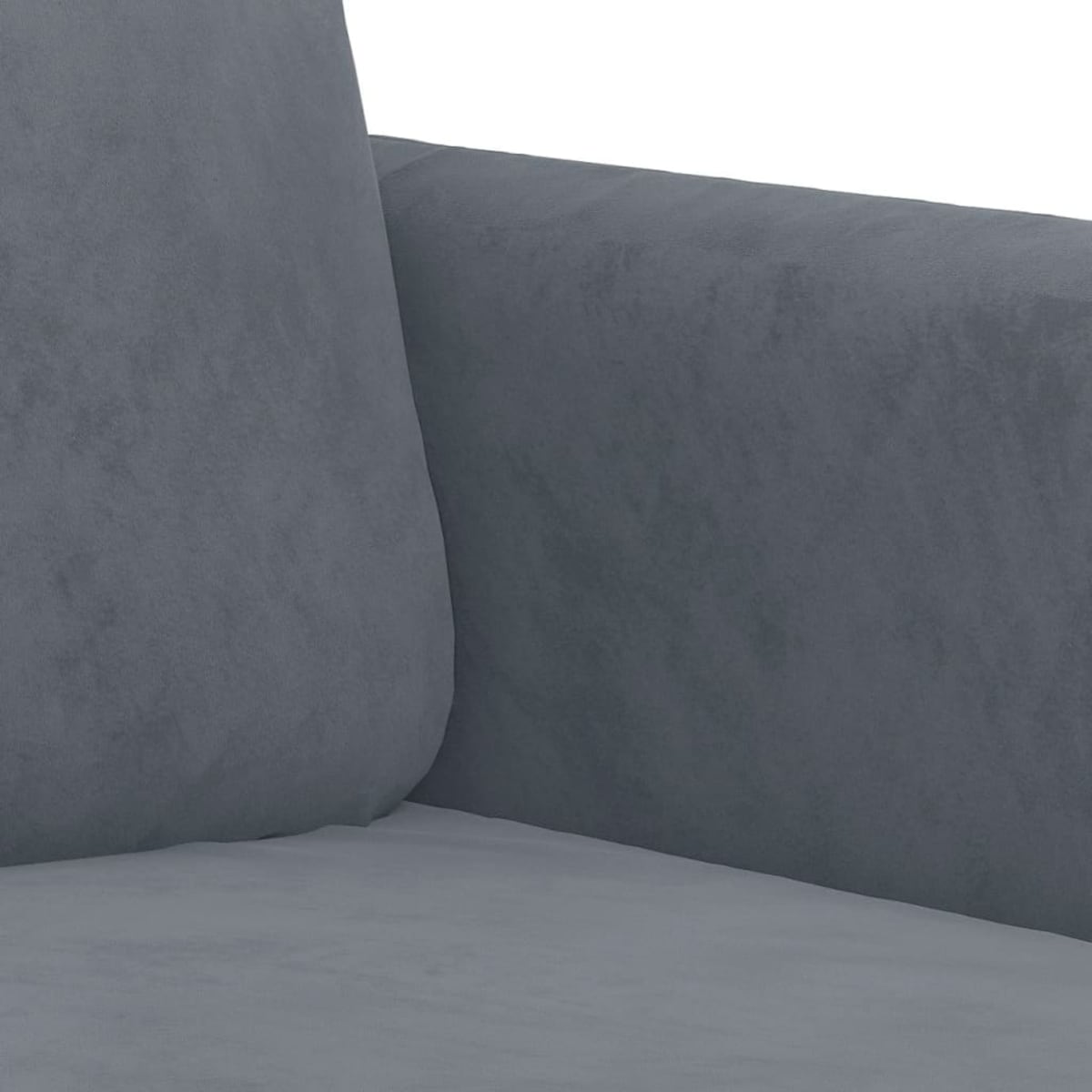 vidaXL Sofa 2-osobowa, ciemnoszary, 140 cm, tapicerowana aksamitem