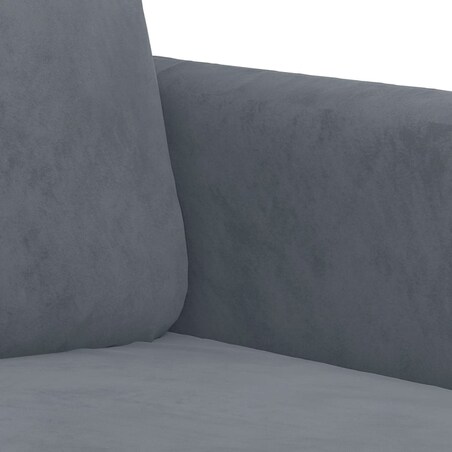 vidaXL Sofa 2-osobowa, ciemnoszary, 140 cm, tapicerowana aksamitem