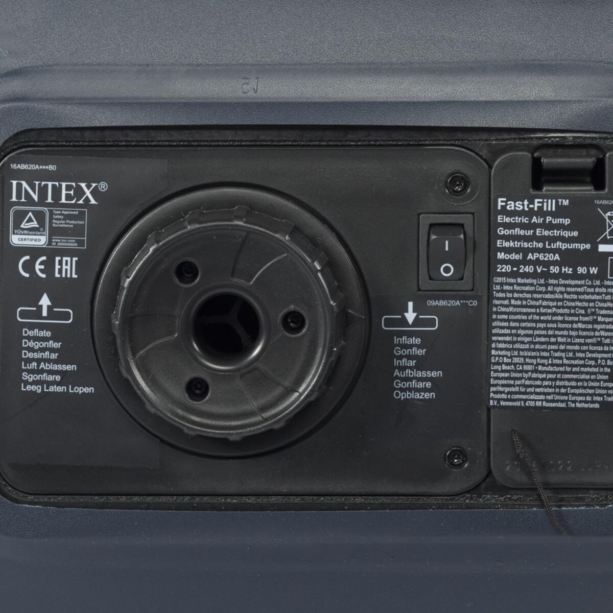 Materac welurowy z pompką elektr 203x152x42 cm INTEX