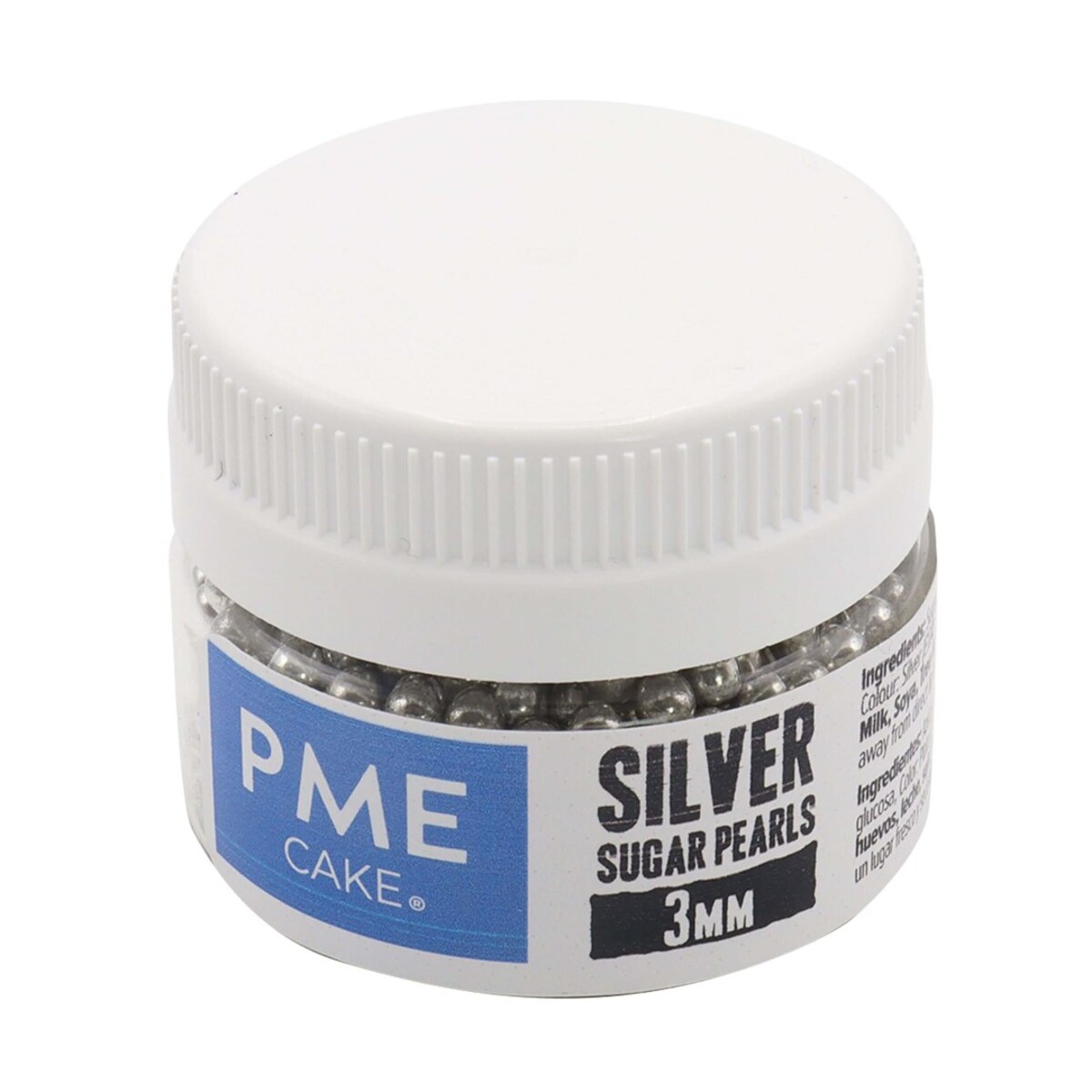 PME Cukrowe perełki dekoracyjne 100 g 3 mm, srebrny
