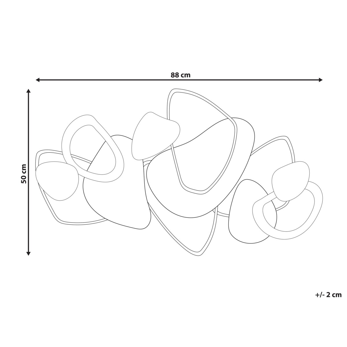 Dekoracja ścienna brązowa COBALT