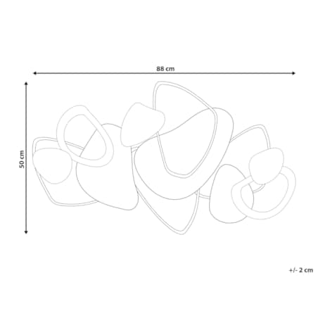 Dekoracja ścienna brązowa COBALT