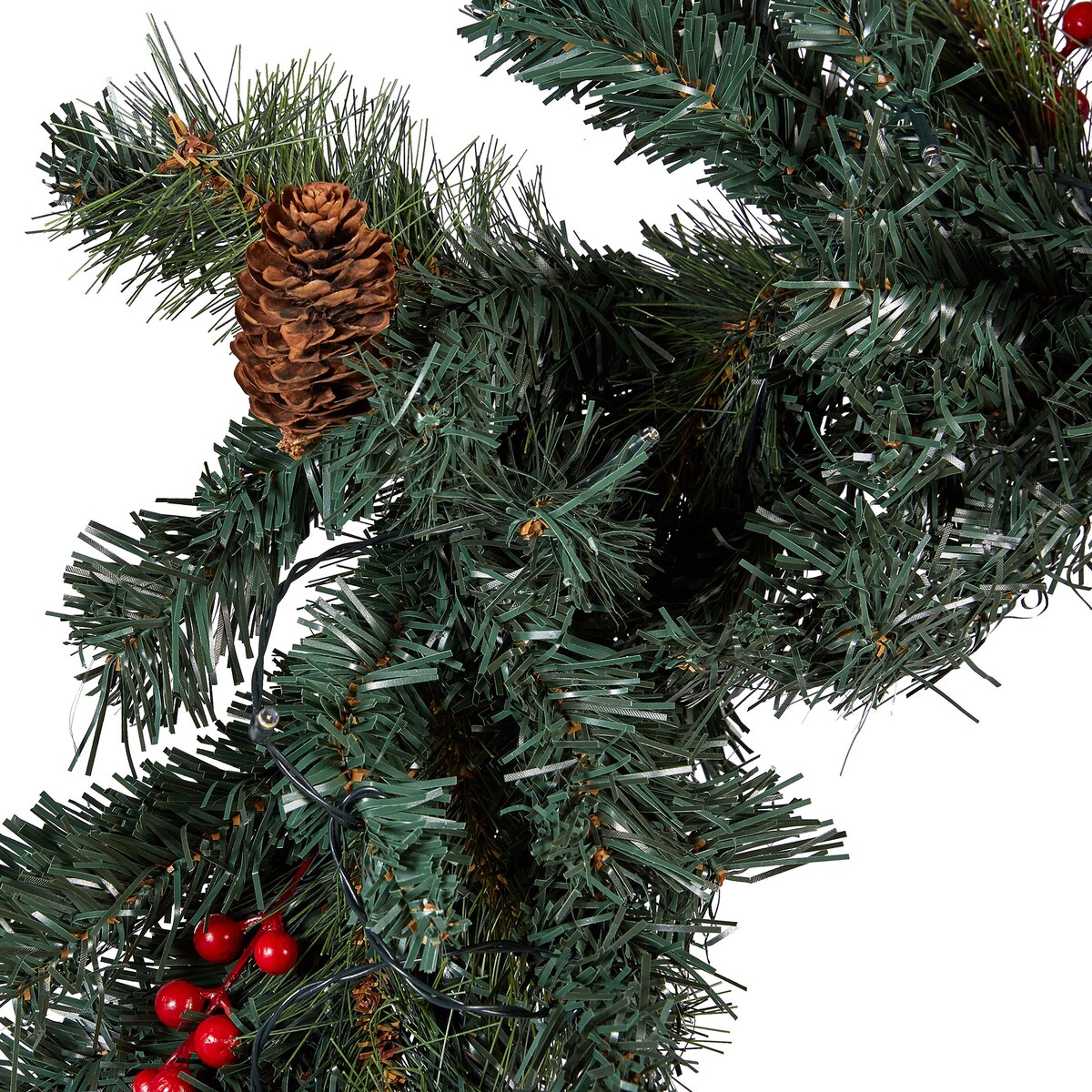 Świąteczna girlanda LED TENALA 180 cm Zielony