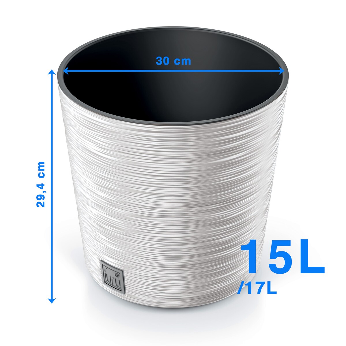 Doniczka Donica Ogrodowa 30 Cm Okrągła Na Taras Do Ogrodu Domu Biała