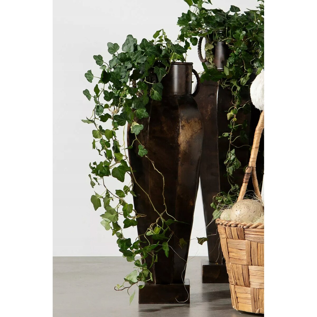 WAZON PODŁOGOWY WYSOKI 64cm DUŻY DO SALONU DOMU RETRO LOFT NA GAŁĘZIE
