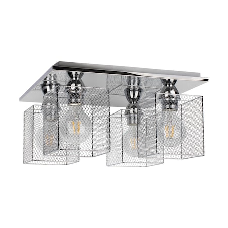 Lampa Sufitowa BRITOP Lighting 4xE27 25W Klasyczne Połączenie Chromu z Chromowanymi Kloszami, Polski Producent, 1 szt.