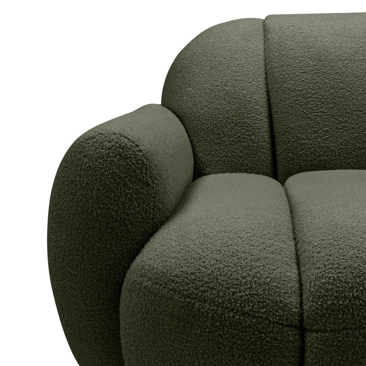 Fotel obrotowy 77x106x85 PALLASS bouclé ciemnozielony