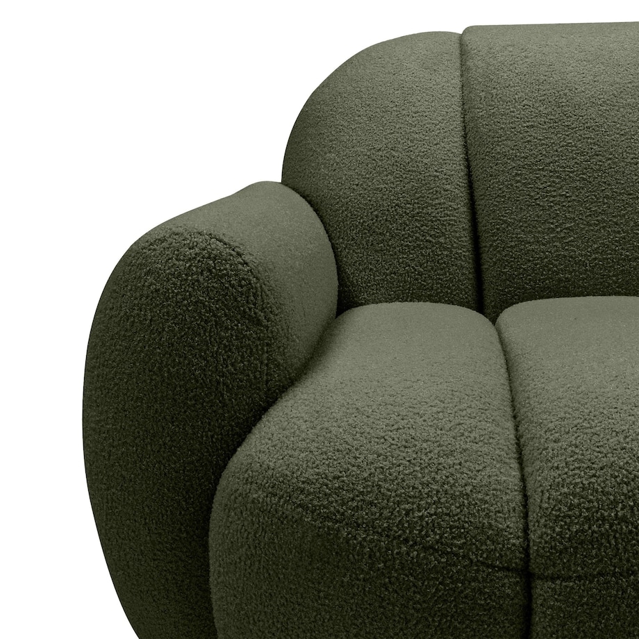 Fotel obrotowy 77x106x85 PALLASS bouclé ciemnozielony