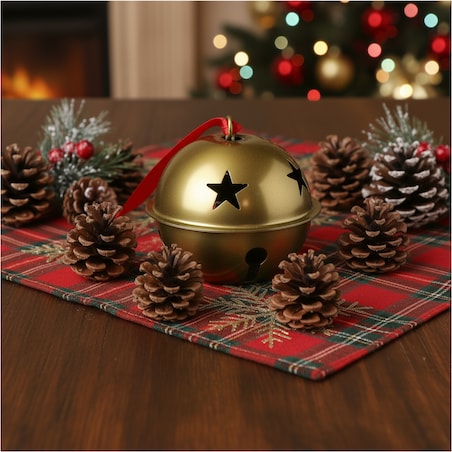 Dzwoneczki Metalowe Na Choinkę Drzwi 9 Cm Dzwoniące Na Boże Narodzenie Dekoracja 9 Cm