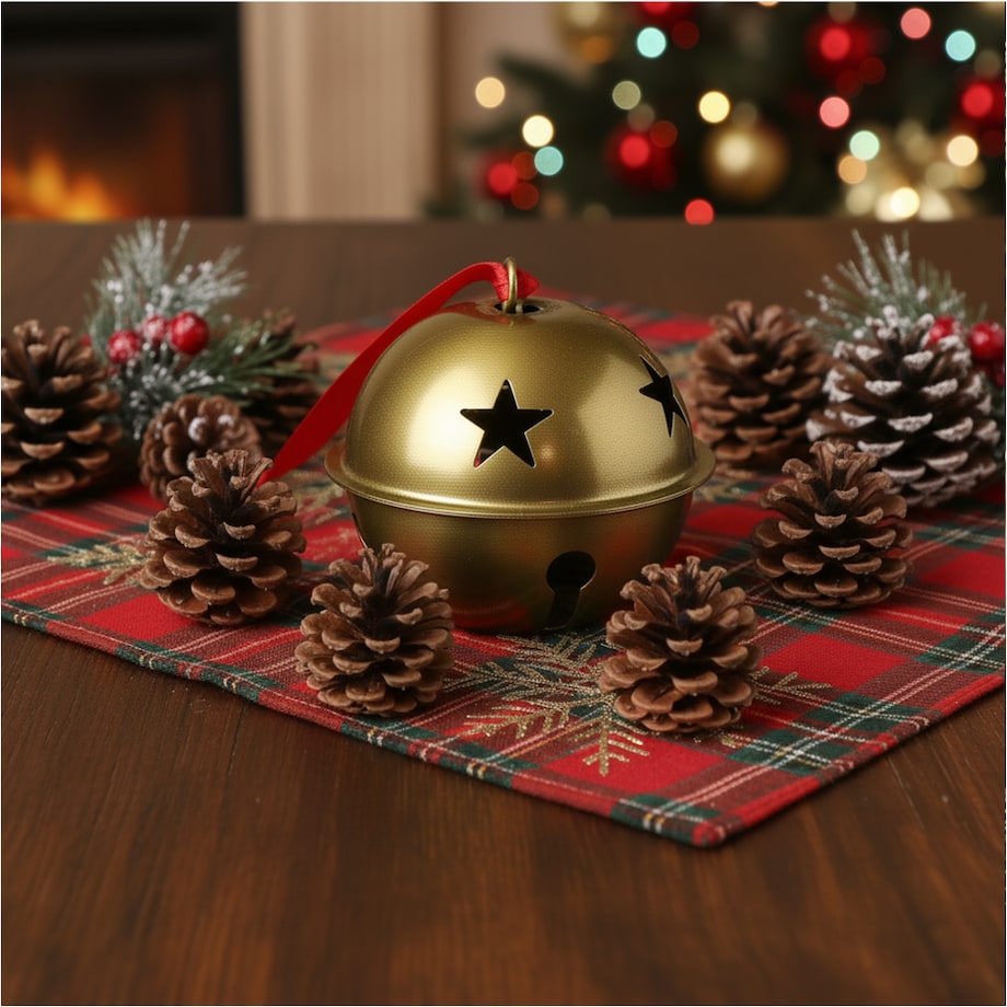Dzwoneczki Metalowe Na Choinkę Drzwi 9 Cm Dzwoniące Na Boże Narodzenie Dekoracja 9 Cm