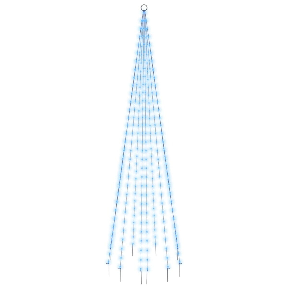 vidaXL Choinka do montażu na maszcie, 310 niebieskich LED, 300 cm
