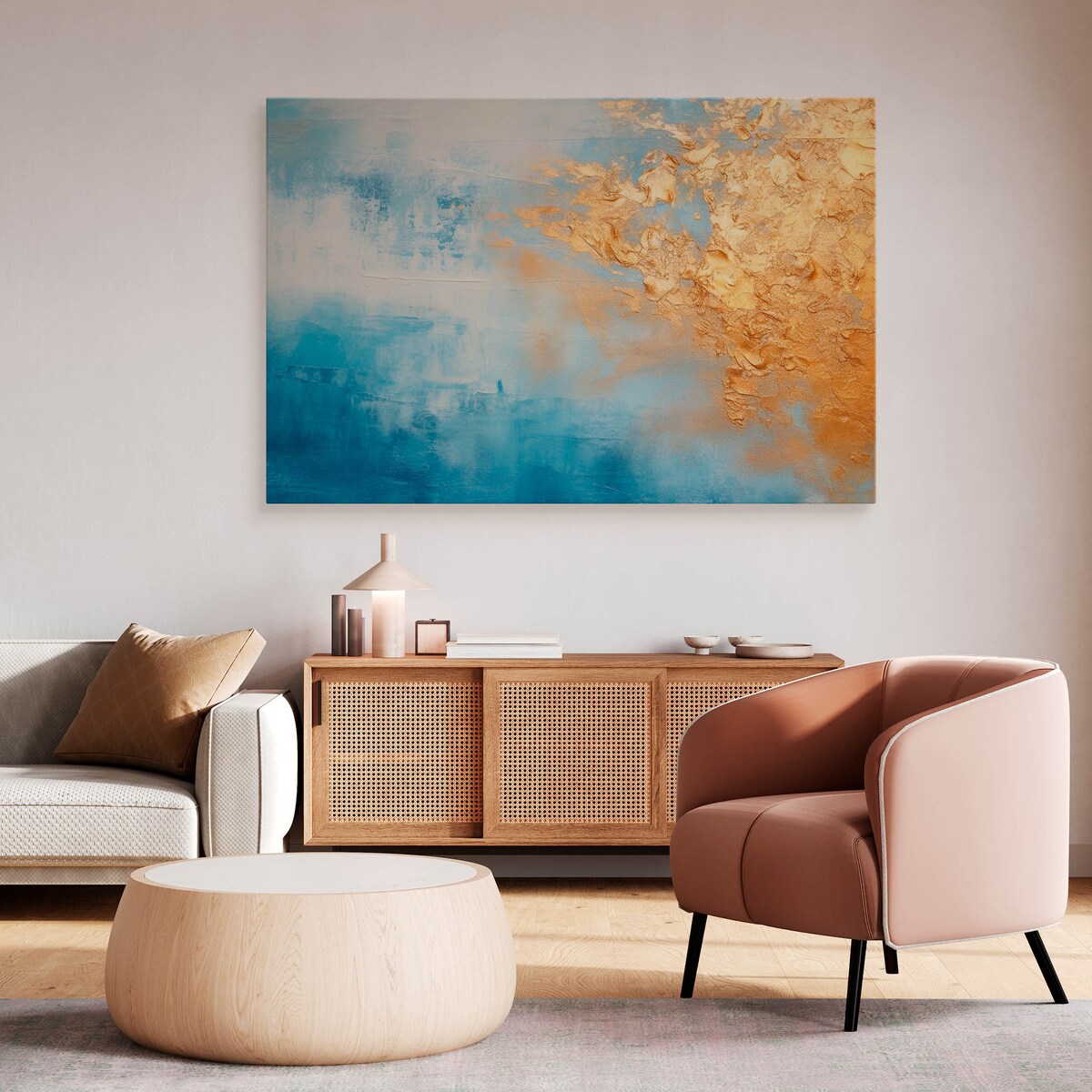 Obraz na płótnie Niebieska abstrakcja 120x80cm