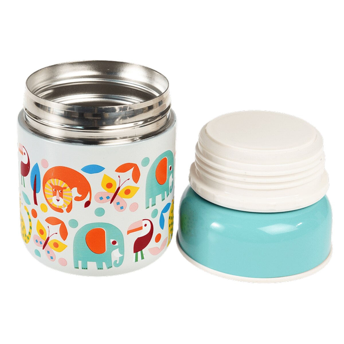 Termos na jedzenie dla dzieci, Dzikie Zwierzęta, 280 ml, Rex London