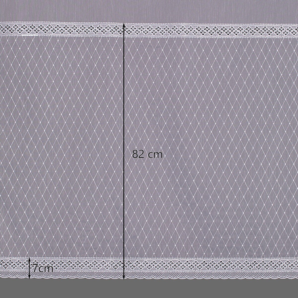 Firana na taśmie wave 300x265 biały ze wzorem