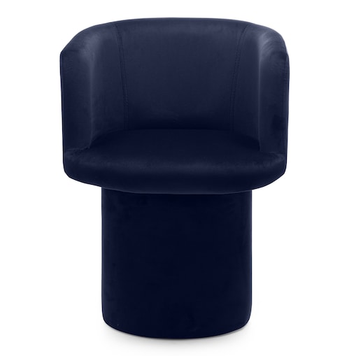 Fotel obrotowy, welur, granatowy Haco