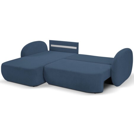 Nowoczesny narożnik rozkładany OLIVIO lewy - granatowy