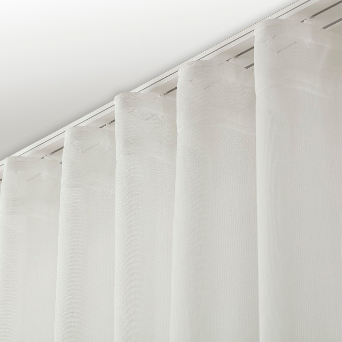 Firana na taśmie wave 300x245 ecru z satynowym złotym pasem na dole