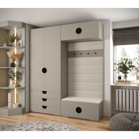 Garderoba do przedpokoju INOVA 4 Z12 kaszmir+czarny+manila02