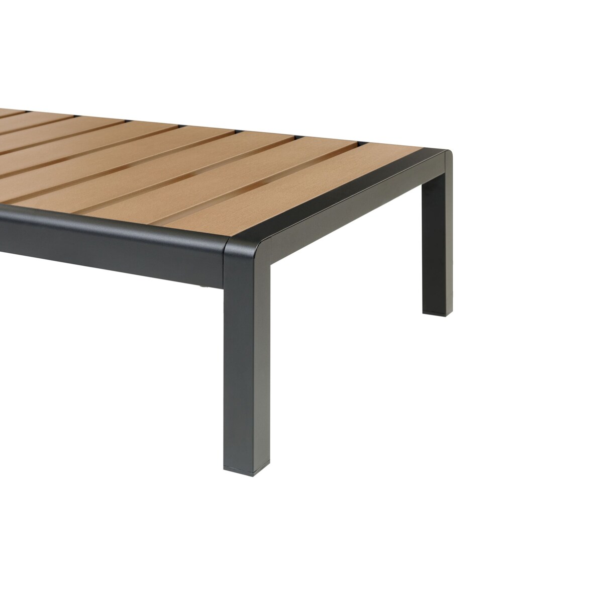 Leżak ogrodowy jasne drewno z czarnym NARDO