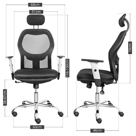 Krzesło biurowe fotel obrotowy regulowany chrom K40 do biurka