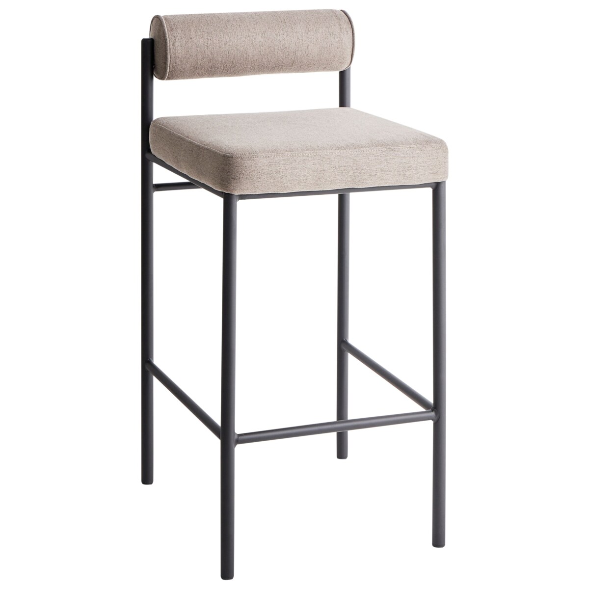 Zestaw 2 krzeseł barowych AMAYA Beżowoszary