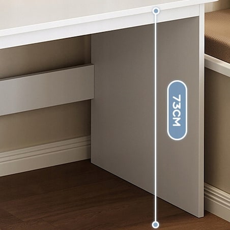 Biurko komputerowe białe loft stolik z regałem 120 cm