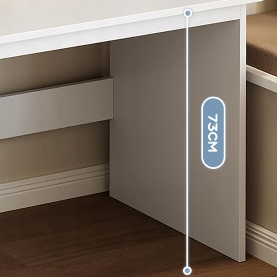 Biurko komputerowe białe loft stolik z regałem 120 cm