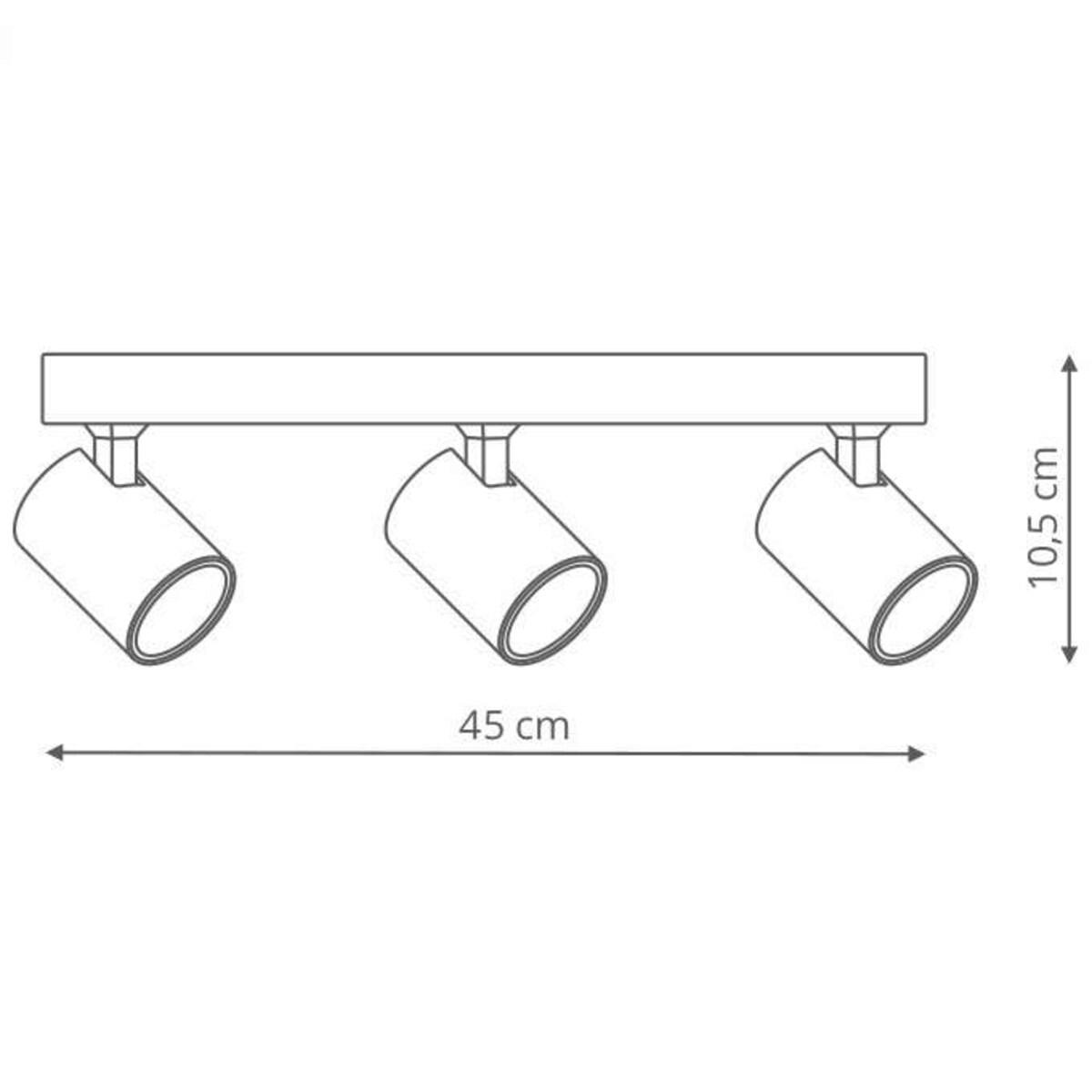 Sufitowa LAMPA reflektorowa SNOW LP-731/3W WH Light Prestige regulowana OPRAWA metalowy plafon tuby natynkowe białe