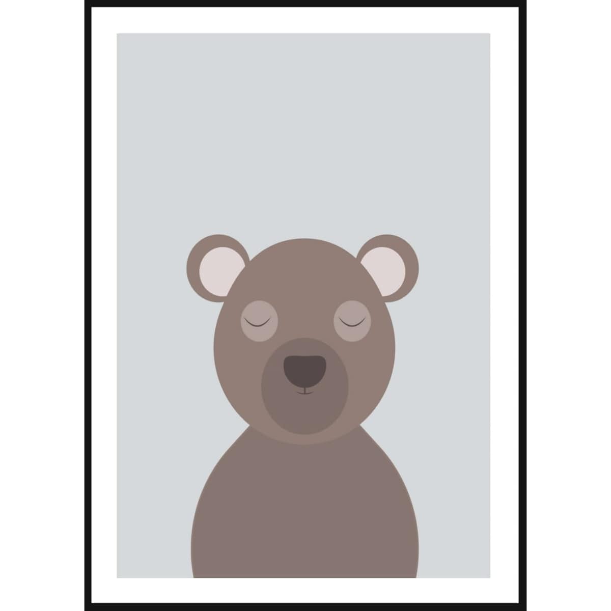 Poster Story, Plakat, Obraz - Śpiący Miś, wymiary 60 x 84 cm