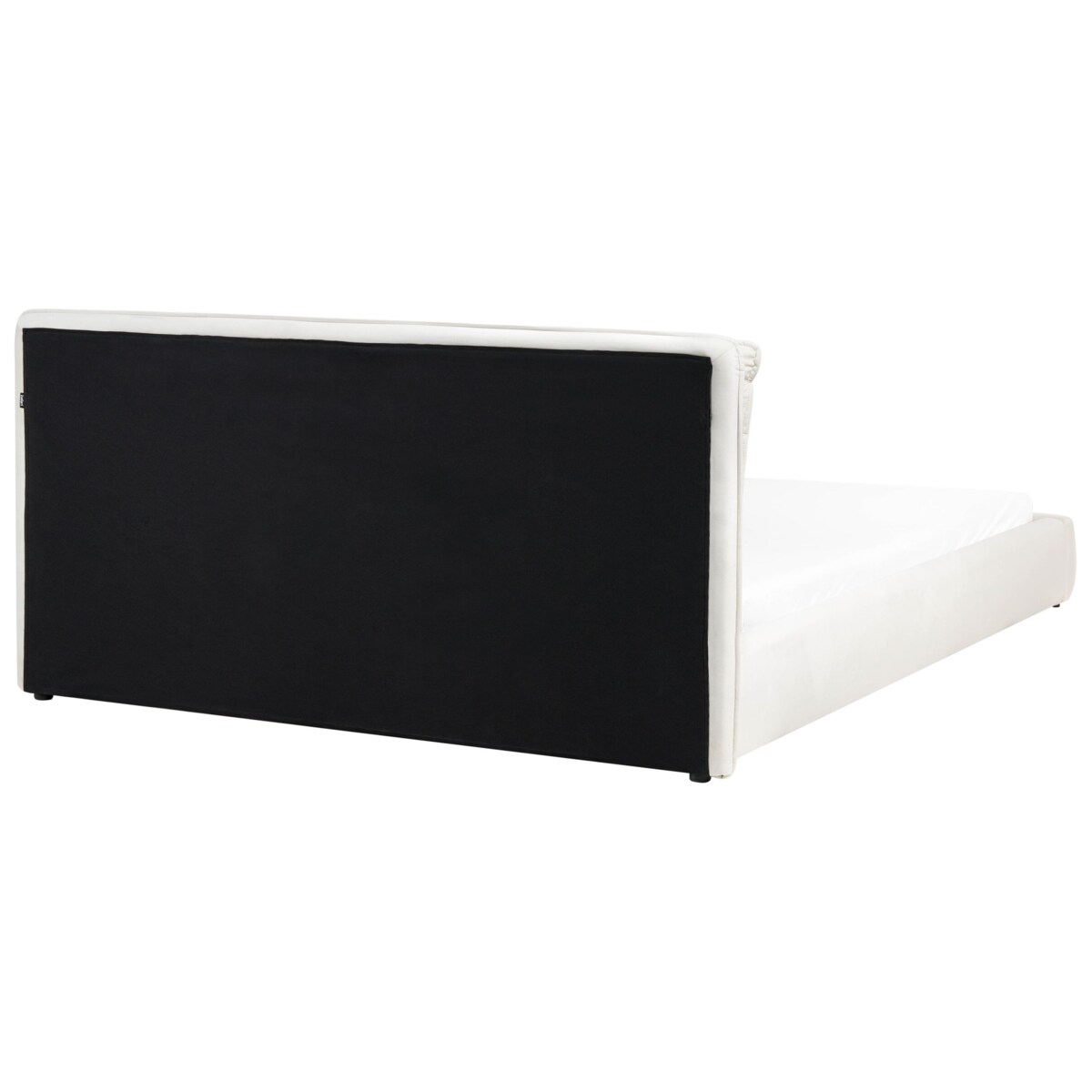 Łóżko Welur BAJONNA 180 x 200 cm Złamana biel