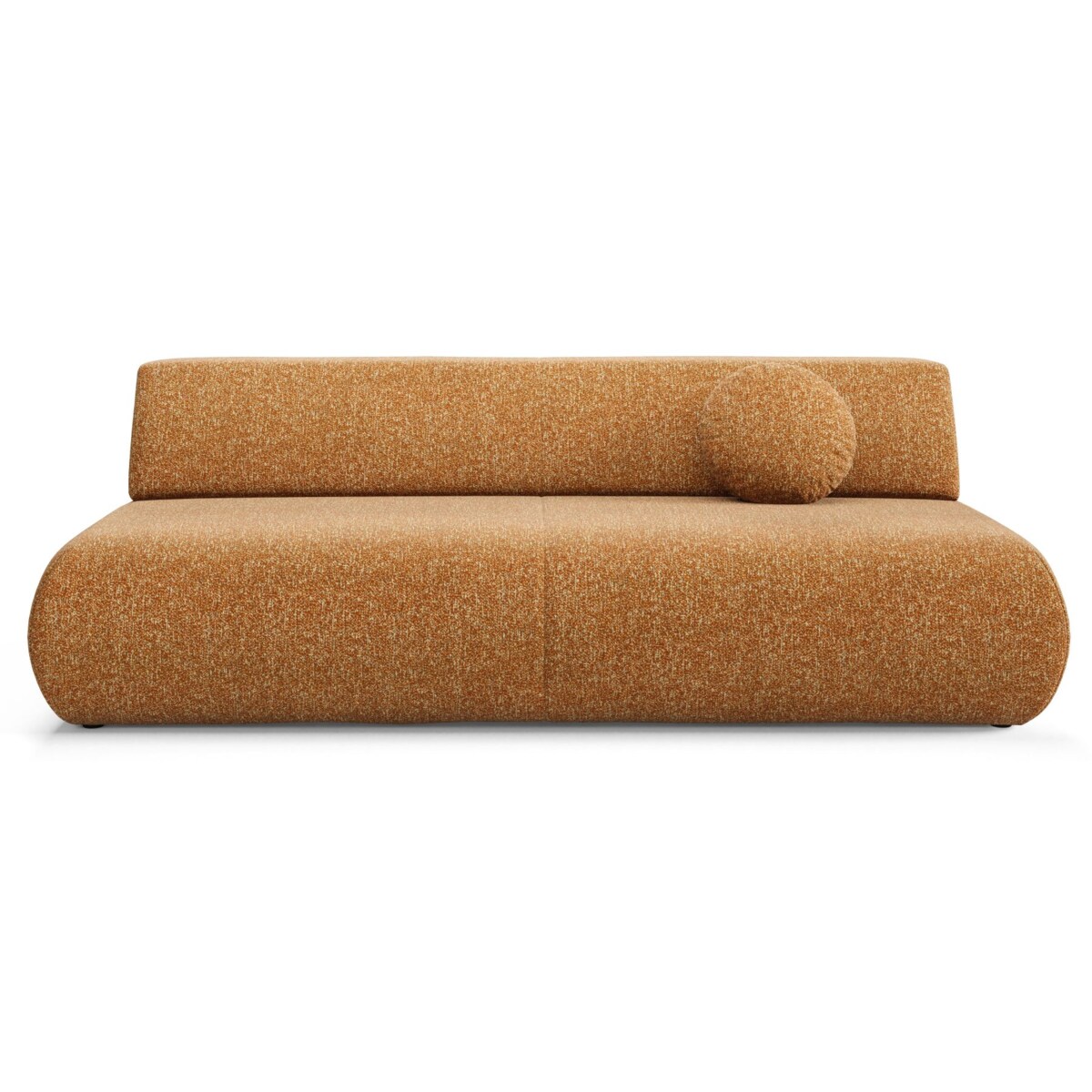 Kanapa PENTI bez boczków z funkcją spania obita tkaniną PUENTE pomarańczowa