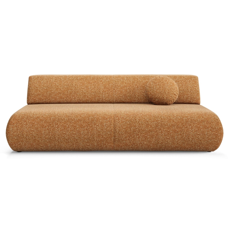 Kanapa PENTI bez boczków z funkcją spania obita tkaniną PUENTE pomarańczowa