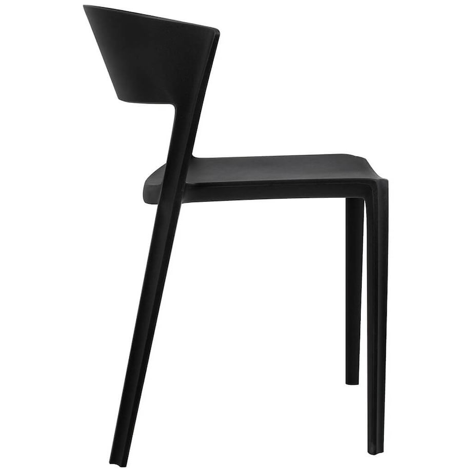 Minimalistyczne krzesło jadalniane Jasper czarne do kuchni, King Home