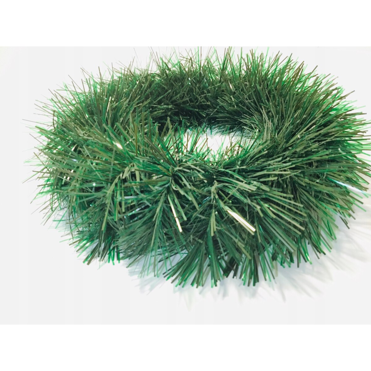 WIANEK sztuczny BŁYSZCZY SIĘ świąteczny na drzwi okno stroik 30cm zielony