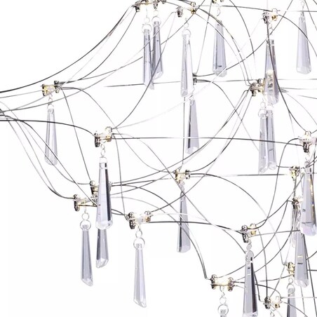 Żyrandol z kryształkami Crystal net 7783-54P Step glamour ażurowy chrom