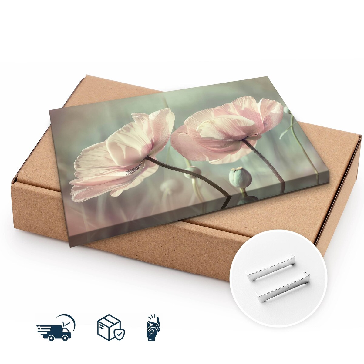 Obraz Na Płótnie Białe Tulipany Kwiaty Natura Rośliny Do Sypialni 70x50cm