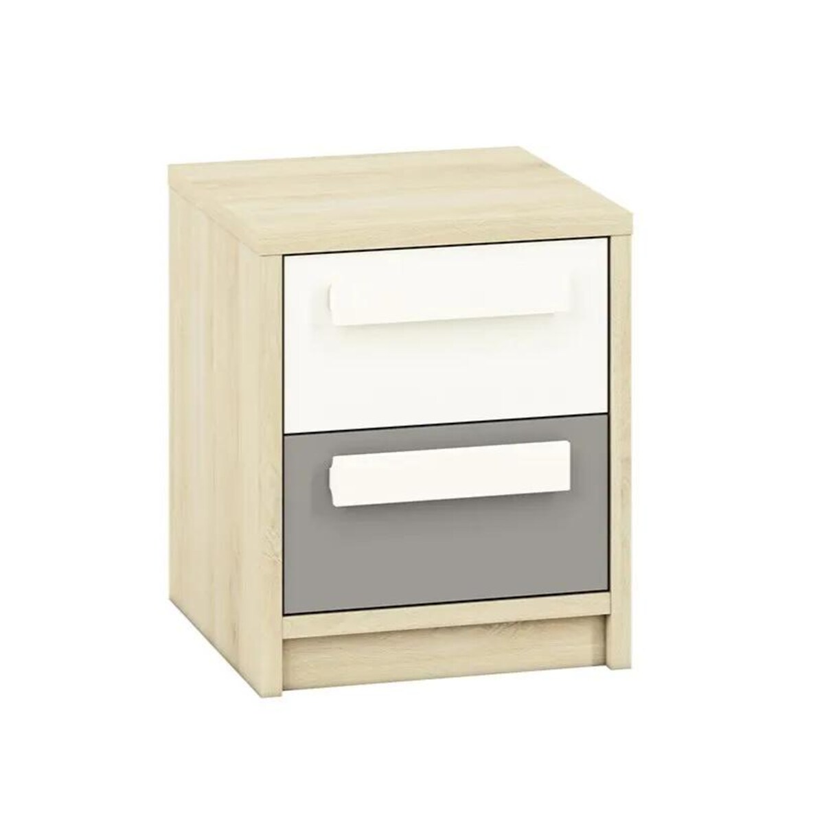 Szafka nocna DOT buk/biała/szara