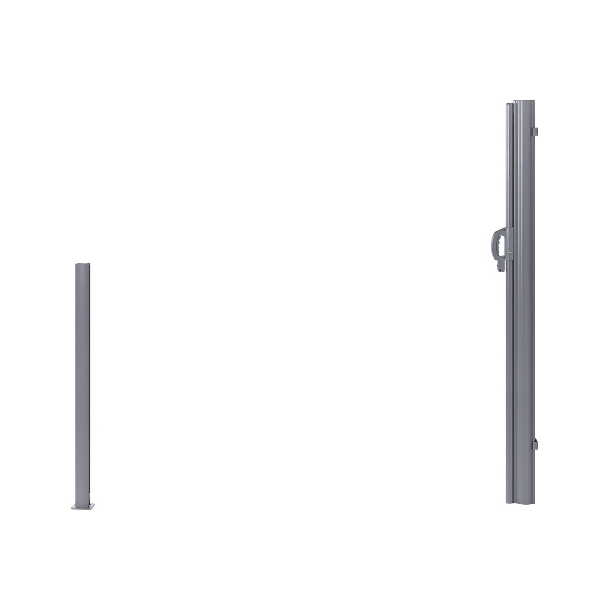 Markiza boczna zwijana 180 x 300 cm jasnoszara DORIO