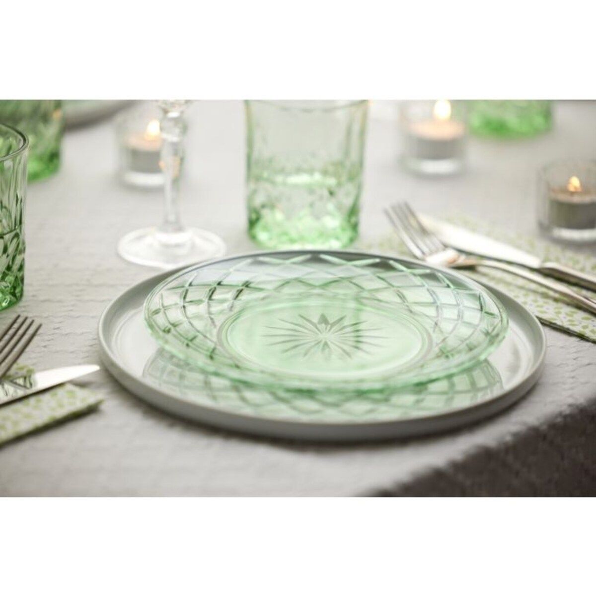 Talerze Sorrento 21 cm 4 sztuki zielone 32010